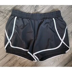 Ideology Workout Shorts Womens Size L Black Pull on Brief Lined  NWOT Pocket